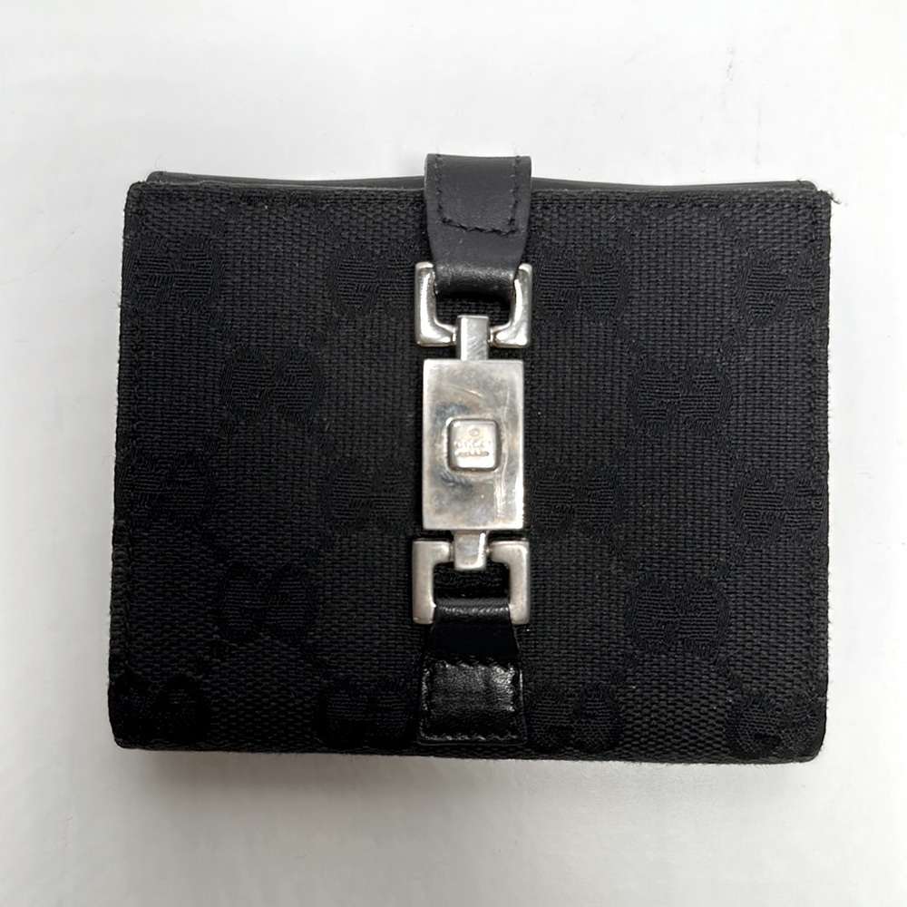 Authentic Vintage Gucci Jackie Compact Wallet- Black - Picture 2 of 12